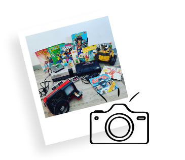 illustration prise de photo jouets d'occasion